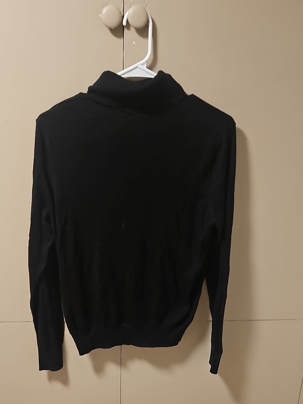 august silk Men's Black Turtleneck Sweater